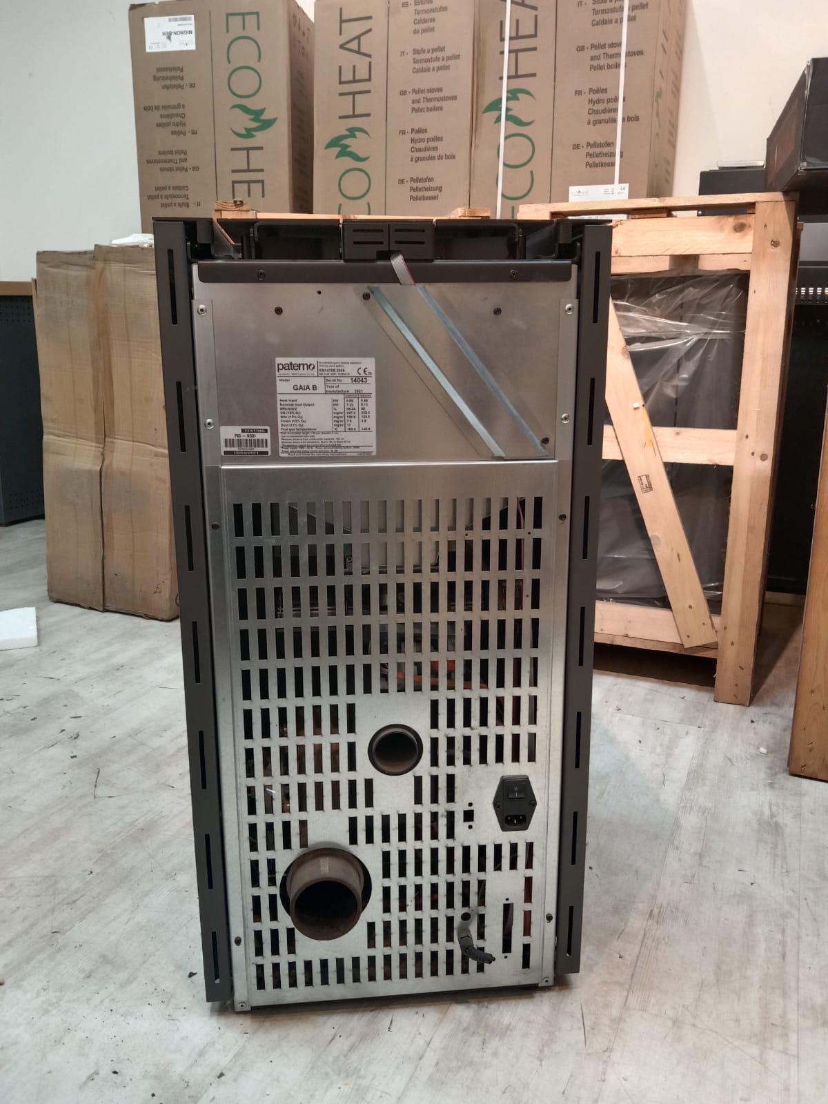 Estufa a pellet Gaia Paterno